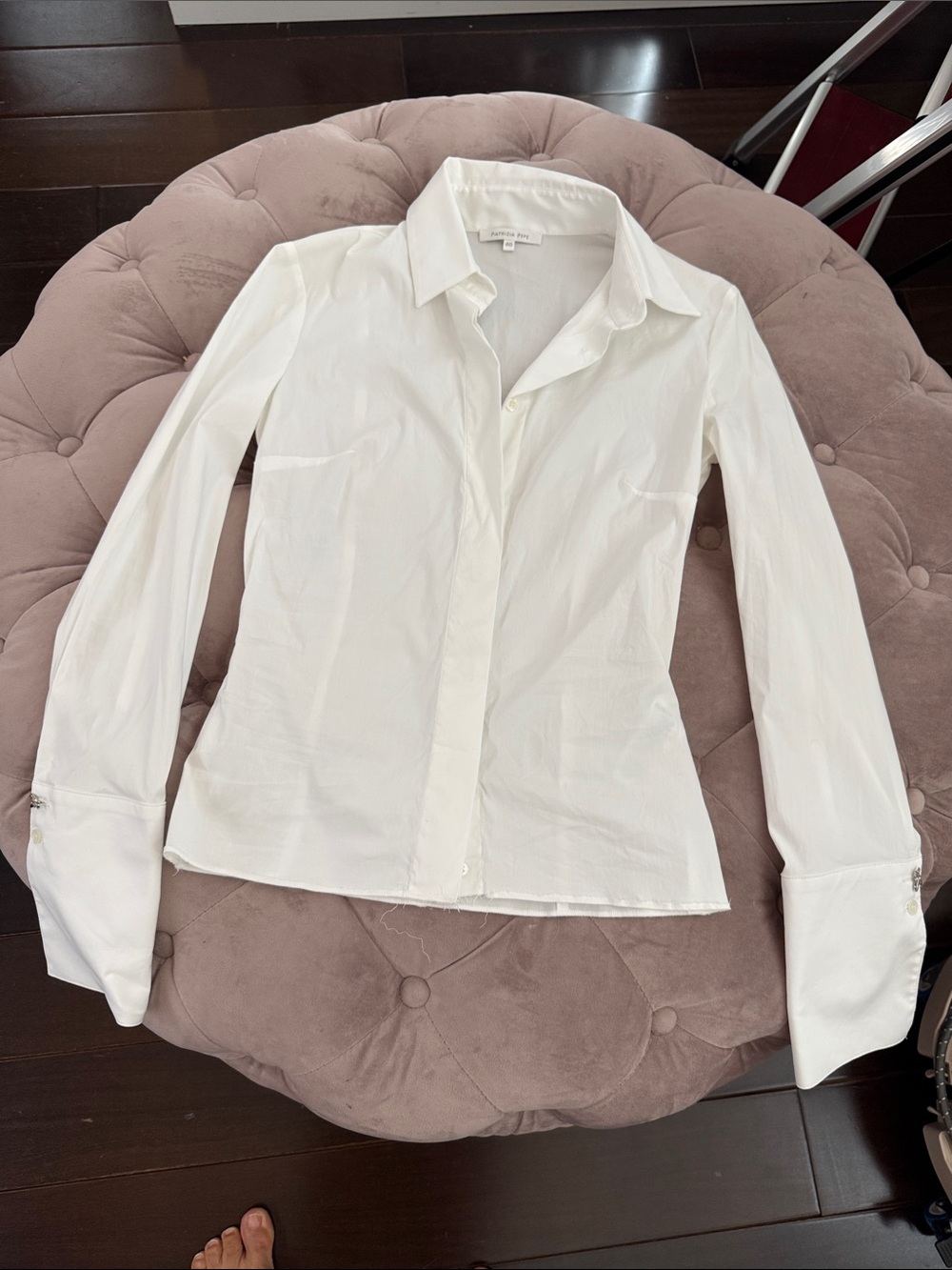 Patrizia Pepe White Tailored Button-Down Shirt